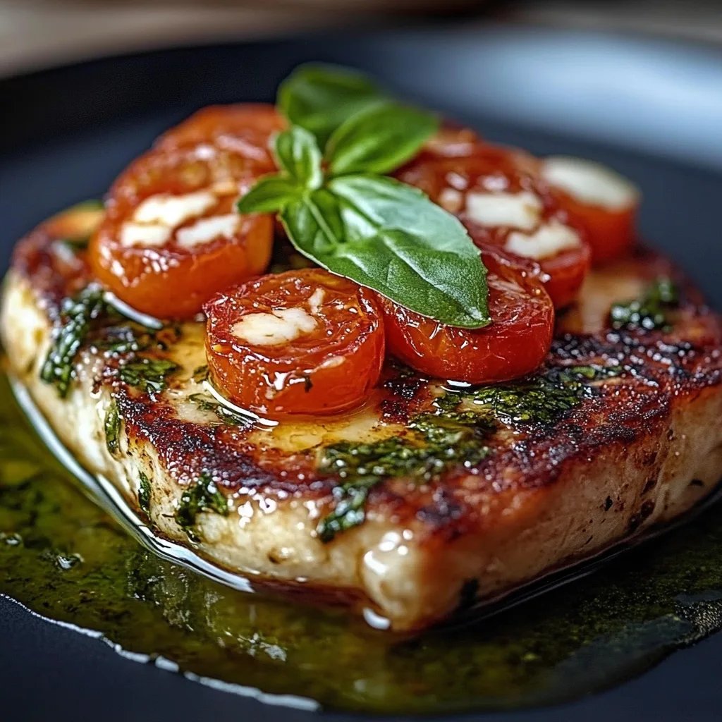 Einfach überbackenes Blumenkohlsteak mit Mozzarella