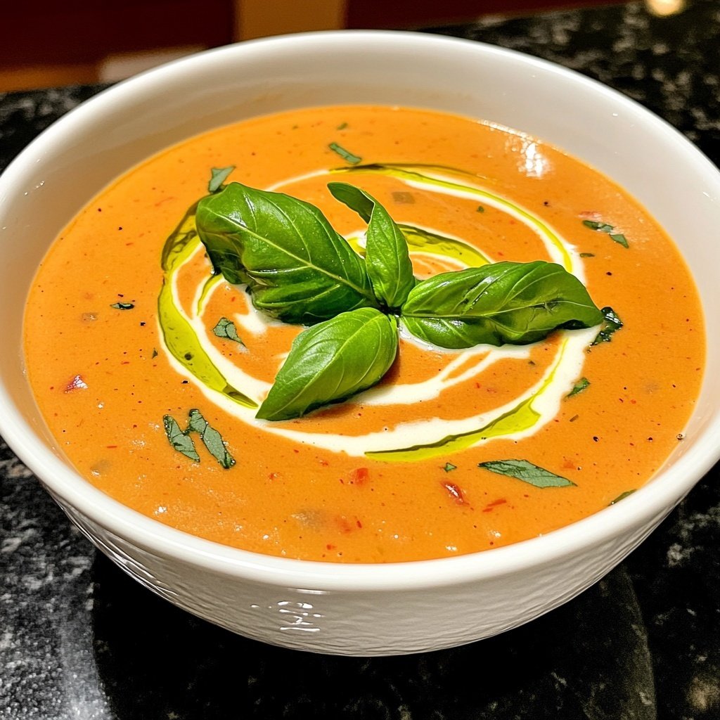 Tomatensuppe mit Sahne