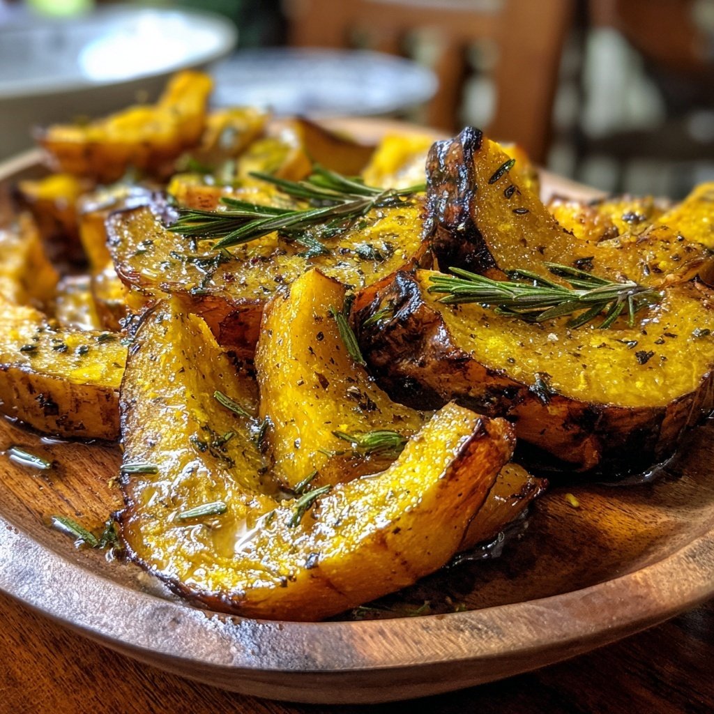 Ofen Kürbis Mit Rosmarin