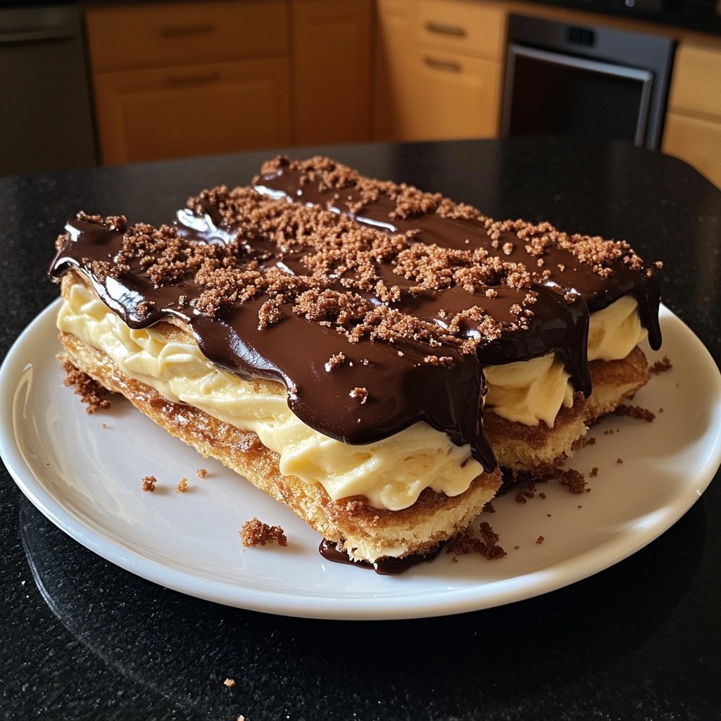 Eclair-Kuchen ohne Backen