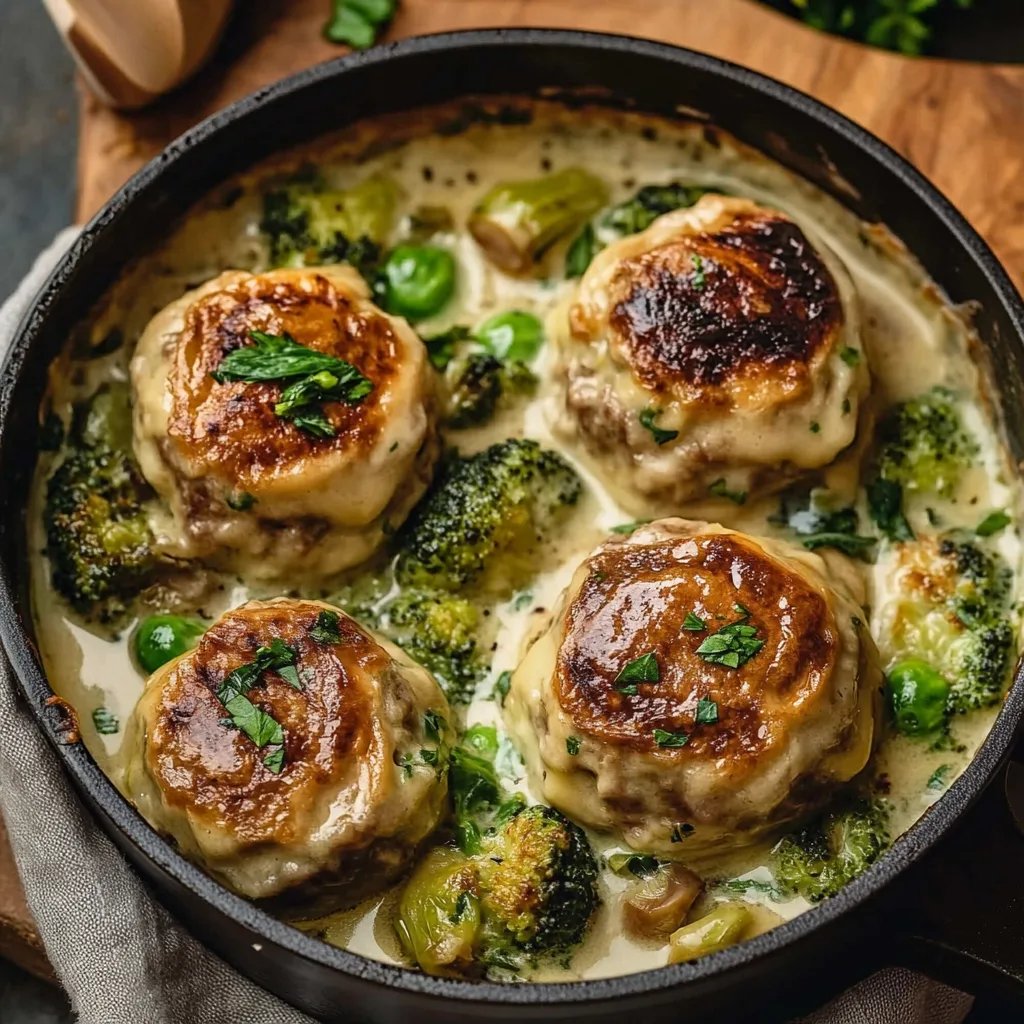 Herzhafter Rosenkohleintopf mit Hackbällchen