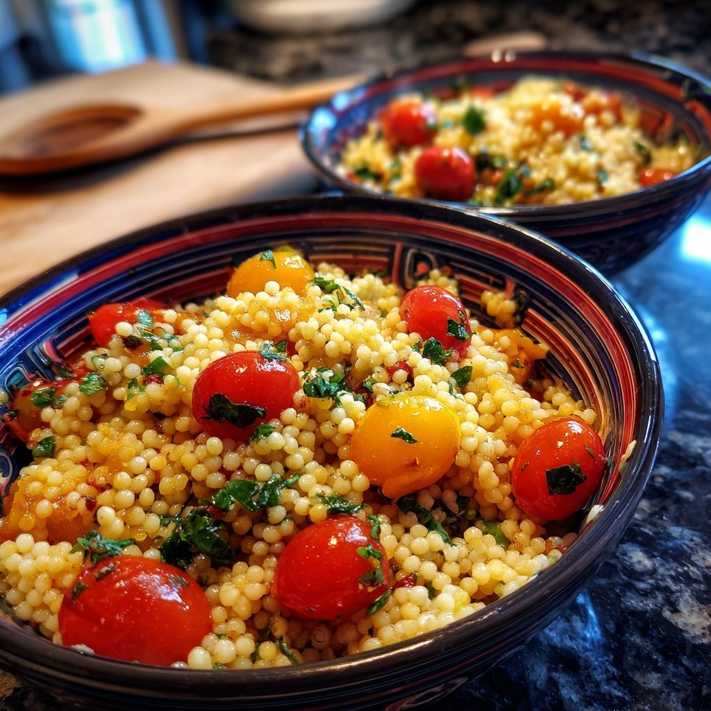 Couscous Salat Mit Tomaten Zum Grillen