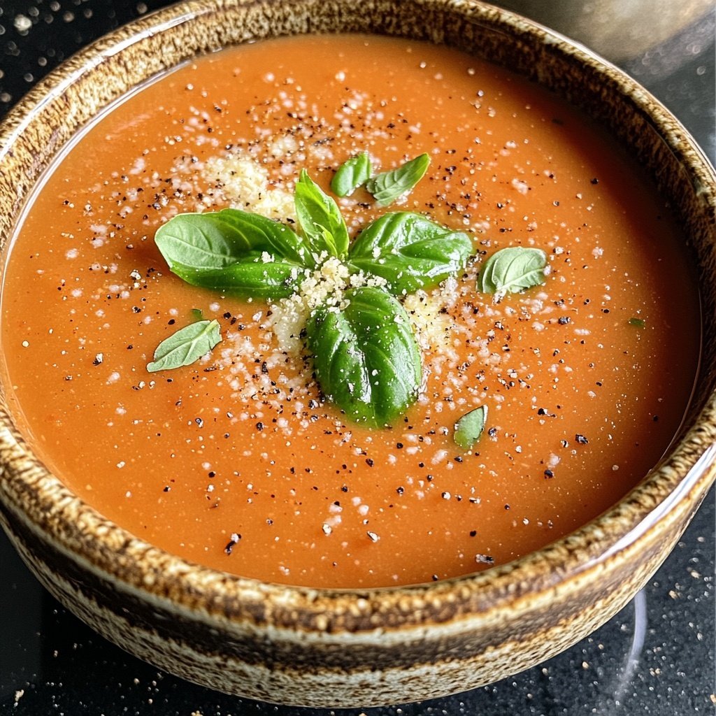Tomatensuppe mit Parmesan