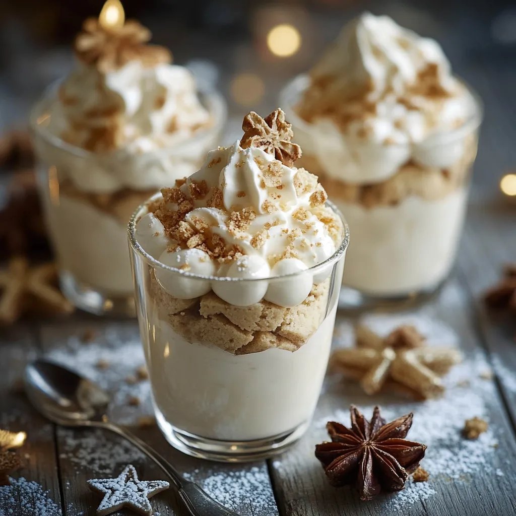 Weiße Lebkuchen-Mousse mit weißer Schokolade