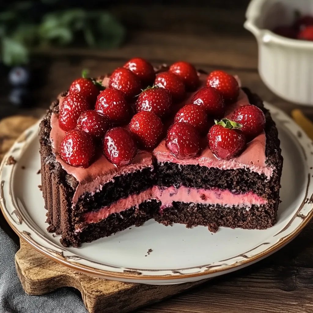 Erdbeer-Schokoladenkuchen