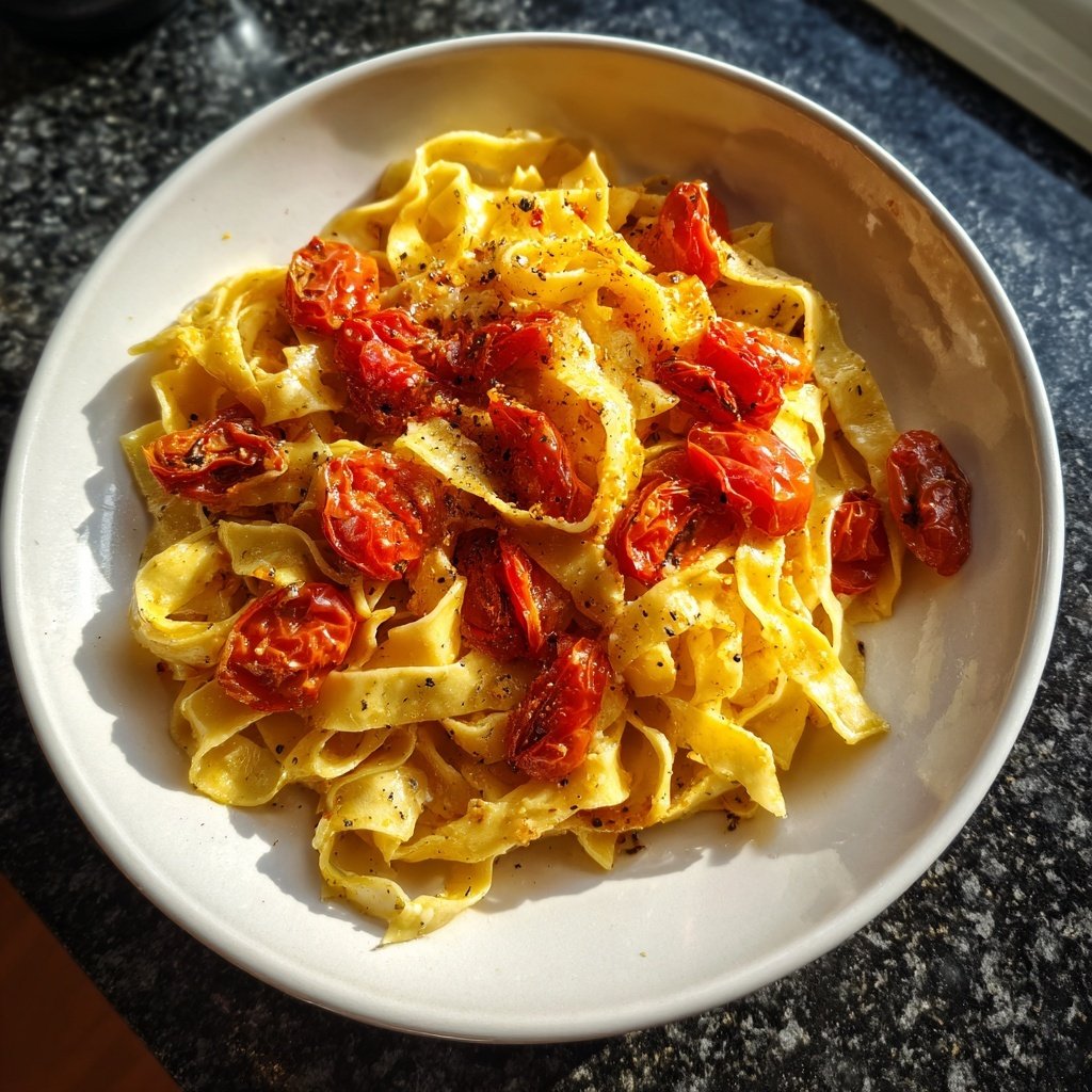 Tagliatelle mit Ofentomaten
