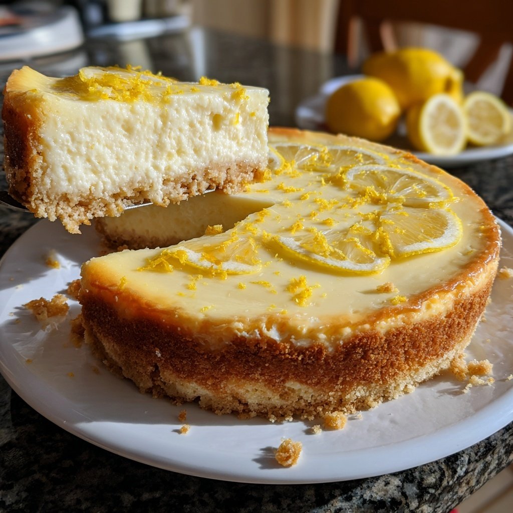 Käsekuchen mit Zitronenguss
