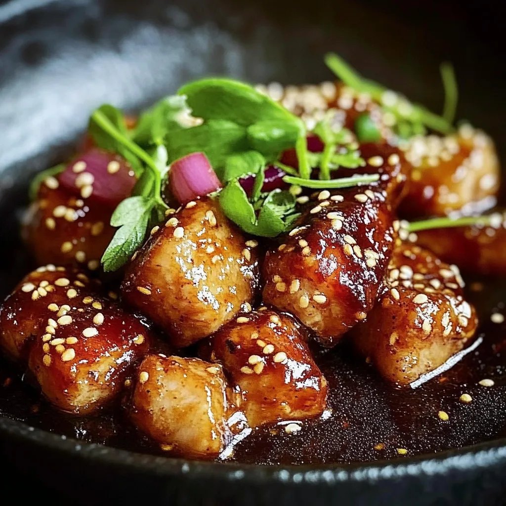 Karamellisiertes Sesam-Hähnchen