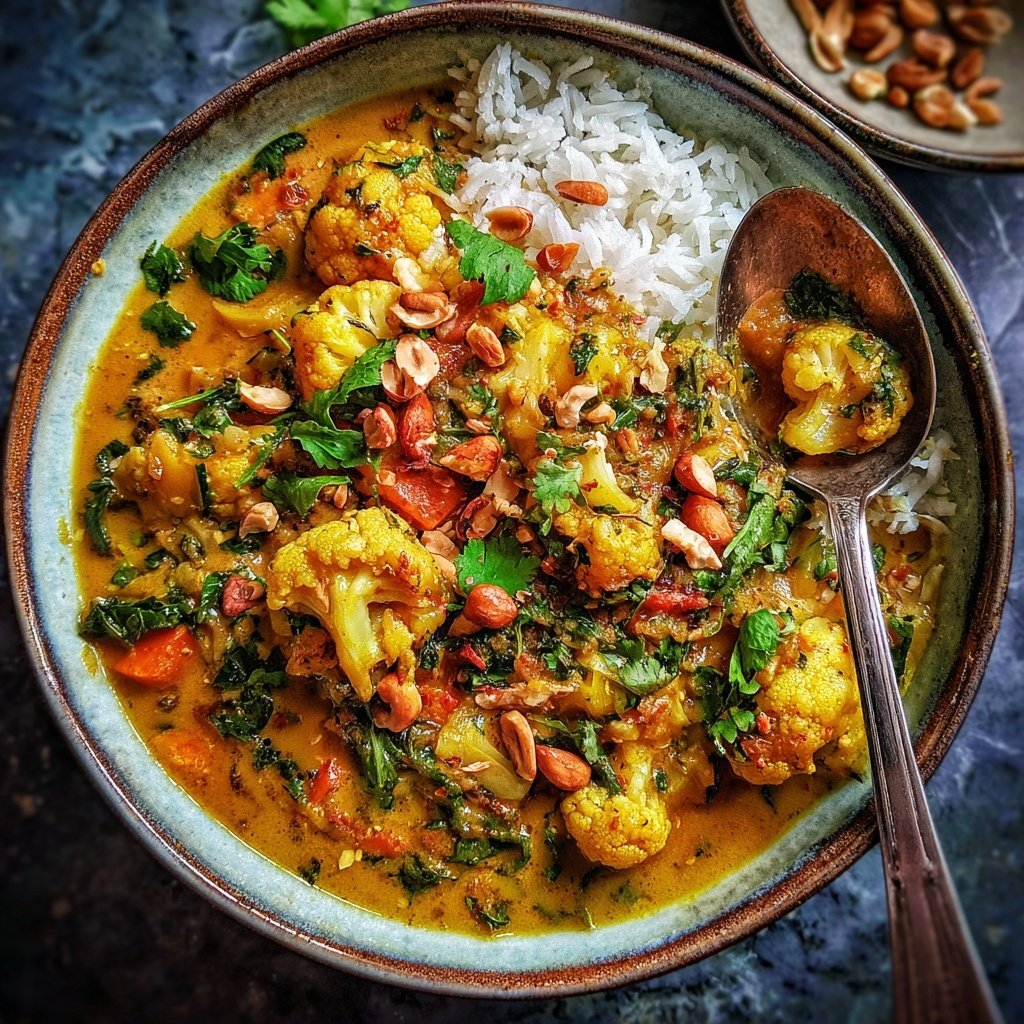 Blumenkohl Curry Mit Erdnuss