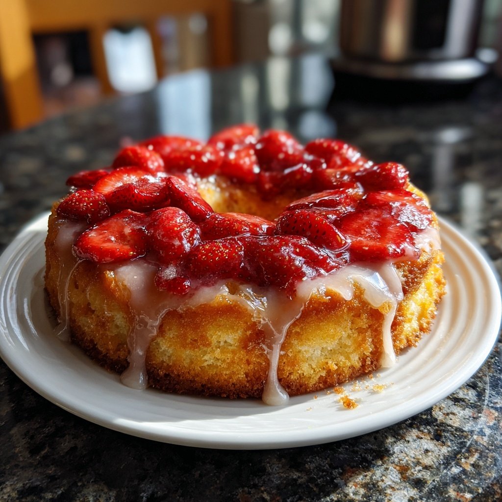 Erdbeer Kuchen Mit Vanilleglasur