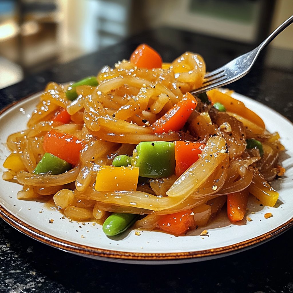 Gemüsepfanne mit Glasnudeln