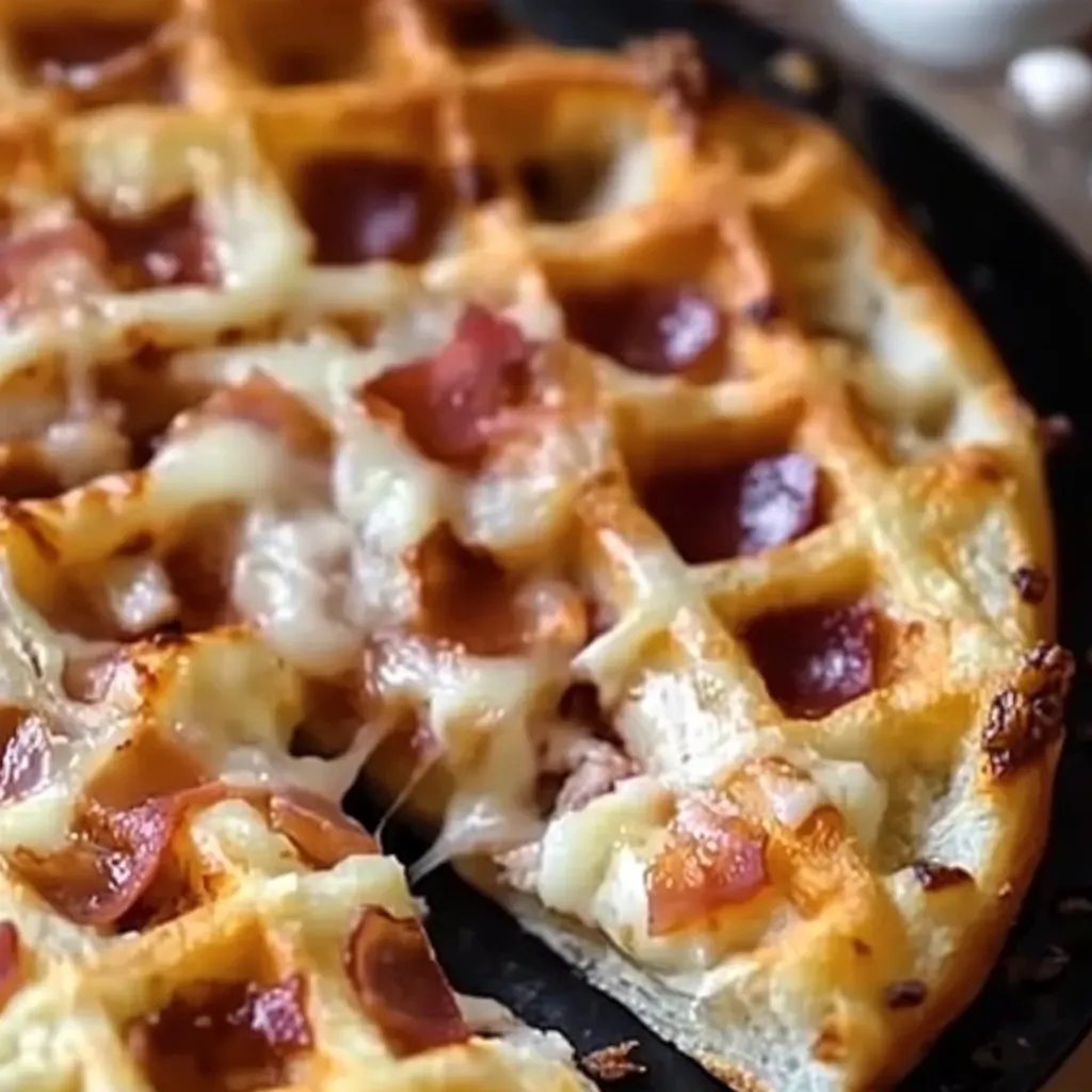 Knusprige Pizza Waffeln