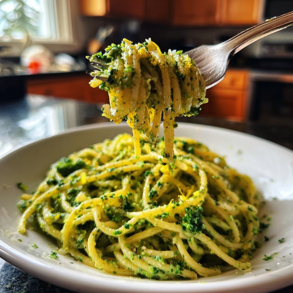 Brokkoli Mandel Pasta Mit Zitronen Note